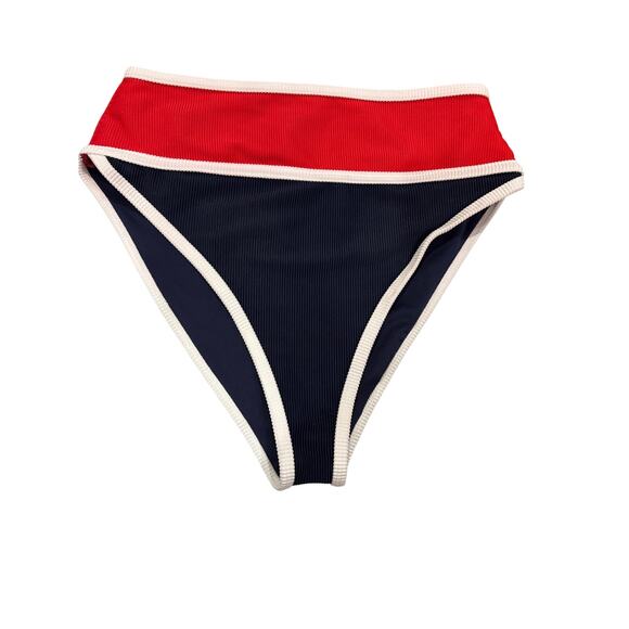 Beach Riot Women’s Carlotta Bottom In Americana Colorblock Size S - Picture 4 of 7